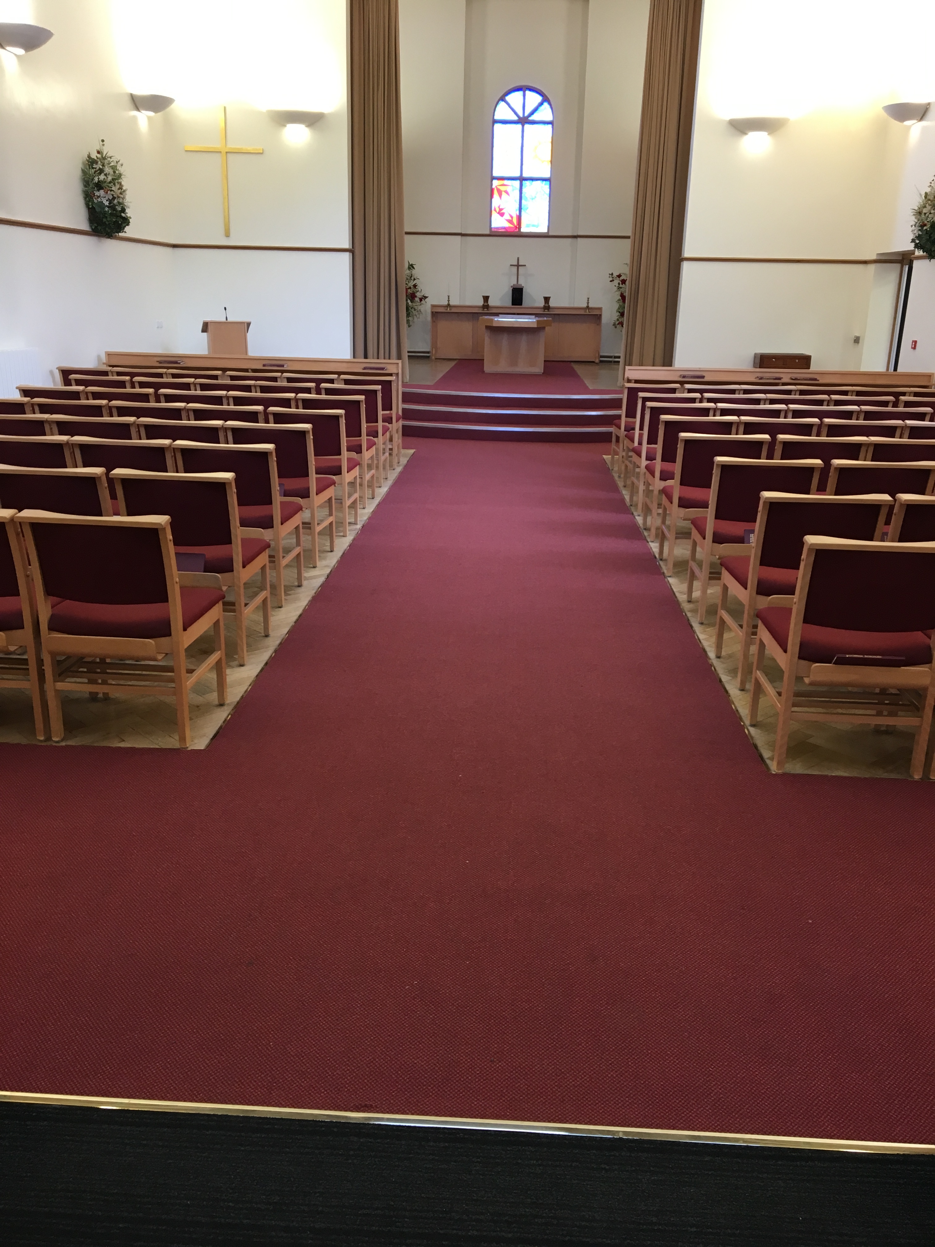 Ardsley Crematorium in Barnsley - the finished floor covering.