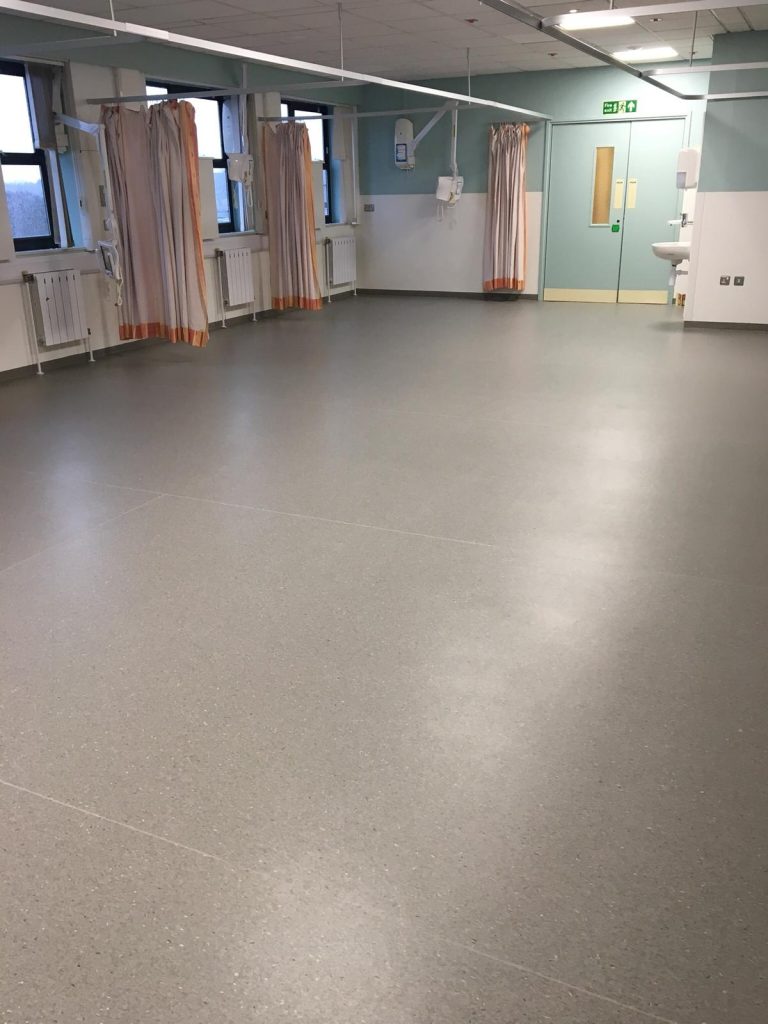New sheet vinyl flooring installed in Firth 8 ward