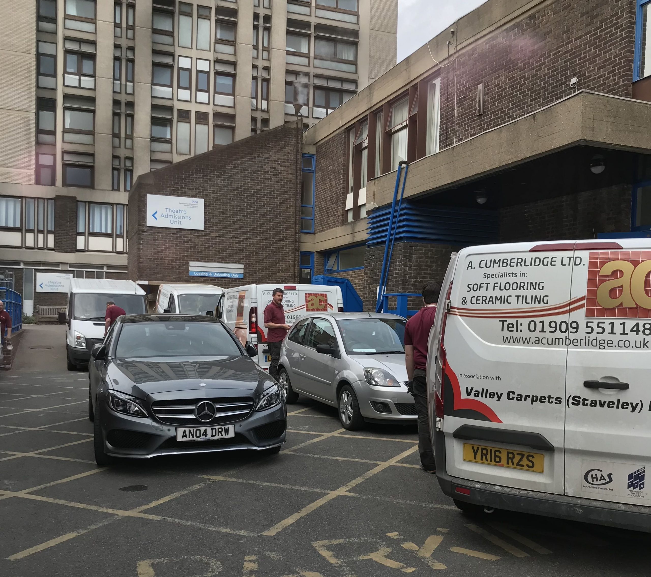New hospital corridor flooring for Doncaster Royal Infirmary